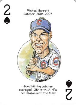 2008 Hero Decks Chicago Cubs Baseball Heroes Playing Cards #2♠️ Michael Barrett Front