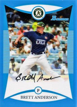 2008 Bowman Draft Picks & Prospects - Prospects Blue #BDPP108 Brett Anderson Front