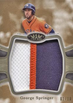 2020 Topps Tier One - Prodigious Patches #PP-GS George Springer Front