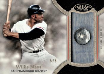 2020 Topps Tier One - Tier One Uniform Button Relics #T1BR-WM Willie Mays Front
