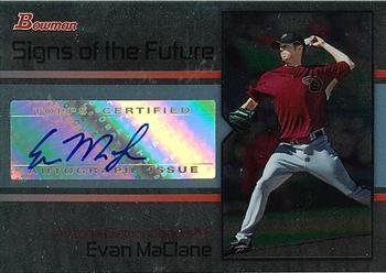 2008 Bowman Draft Picks & Prospects - Signs of the Future #SOF-EM Evan MaClane Front