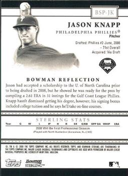 2008 Bowman Sterling - Prospects #BSP-JK Jason Knapp Back