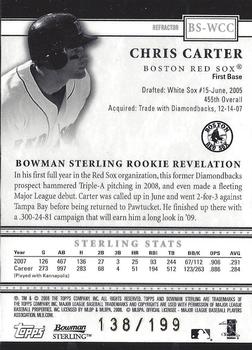 2008 Bowman Sterling - Refractors #BS-WCC Chris Carter Back