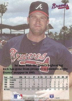 1993 Flair #12 Mike Stanton Back