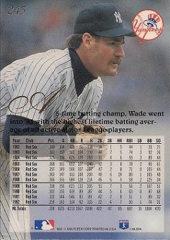 1993 Flair #245 Wade Boggs Back