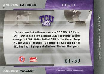 2008 Donruss Elite Extra Edition - College Ties Red #CTC-11 Andrew Cashner / Andrew Walker Back