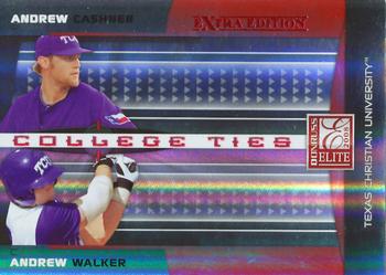 2008 Donruss Elite Extra Edition - College Ties Red #CTC-11 Andrew Cashner / Andrew Walker Front