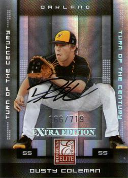 2008 Donruss Elite Extra Edition - Signature Turn of the Century #32 Dusty Coleman Front