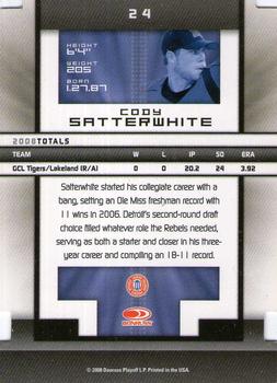 2008 Donruss Elite Extra Edition - Status #24 Cody Satterwhite Back