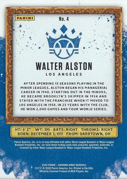 2020 Panini Diamond Kings - Artist's Proof Blue #4 Walter Alston Back
