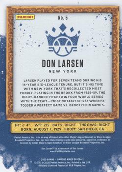 2020 Panini Diamond Kings - Artist's Proof Blue #5 Don Larsen Back