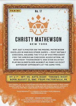 2020 Panini Diamond Kings - Artist's Proof Blue #17 Christy Mathewson Back