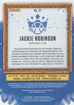 2020 Panini Diamond Kings - Artist's Proof Blue #27 Jackie Robinson Back
