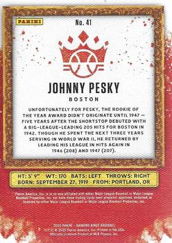 2020 Panini Diamond Kings - Artist's Proof Blue #41 Johnny Pesky Back