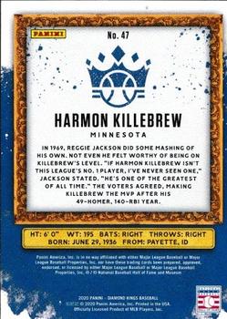 2020 Panini Diamond Kings - Artist's Proof Blue #47 Harmon Killebrew Back