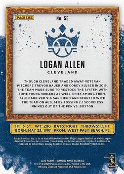 2020 Panini Diamond Kings - Artist's Proof Blue #55 Logan Allen Back