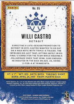 2020 Panini Diamond Kings - Artist's Proof Blue #65 Willi Castro Back
