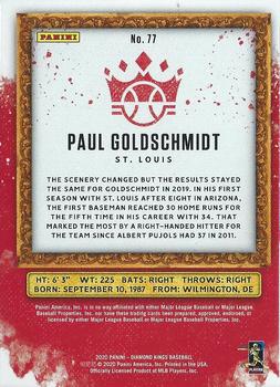 2020 Panini Diamond Kings - Artist's Proof Blue #77 Paul Goldschmidt Back