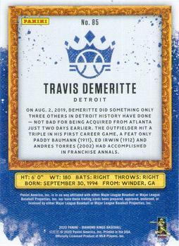2020 Panini Diamond Kings - Artist's Proof Blue #85 Travis Demeritte Back