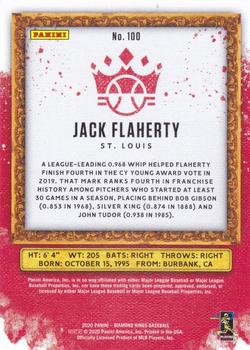 2020 Panini Diamond Kings - Artist's Proof Blue #100 Jack Flaherty Back