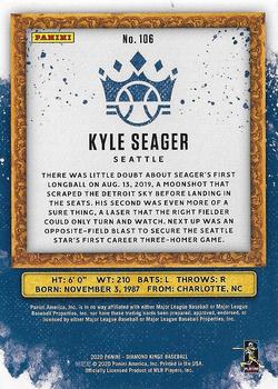 2020 Panini Diamond Kings - Artist's Proof Blue #106 Kyle Seager Back