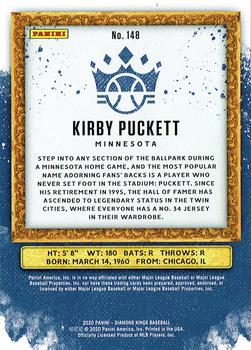 2020 Panini Diamond Kings - Artist's Proof Blue #148 Kirby Puckett Back
