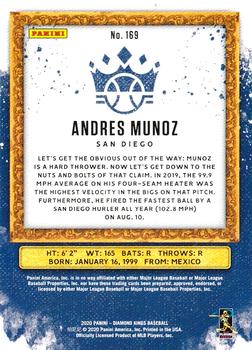 2020 Panini Diamond Kings - Artist's Proof Blue #169 Andres Munoz Back