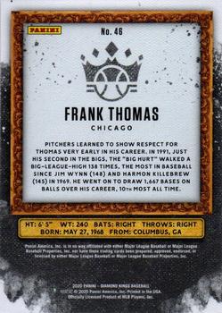 2020 Panini Diamond Kings - Artist's Proof Gold #46 Frank Thomas Back