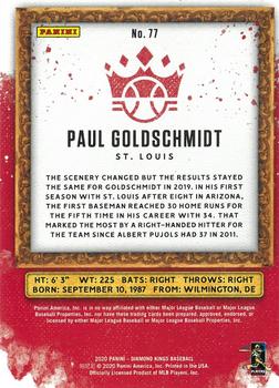 2020 Panini Diamond Kings - Artist's Proof Gold #77 Paul Goldschmidt Back
