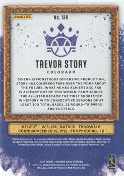 2020 Panini Diamond Kings - Artist's Proof Gold #138 Trevor Story Back