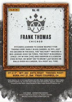 2020 Panini Diamond Kings - Litho Proof #46 Frank Thomas Back