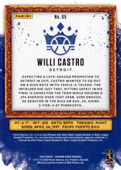 2020 Panini Diamond Kings - Framed Blue #65 Willi Castro Back