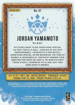 2020 Panini Diamond Kings - Framed Blue #67 Jordan Yamamoto Back