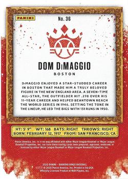2020 Panini Diamond Kings - Framed Gray #36 Dom DiMaggio Back