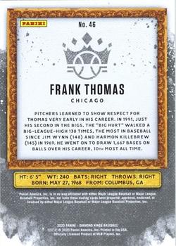 2020 Panini Diamond Kings - Framed Gray #46 Frank Thomas Back