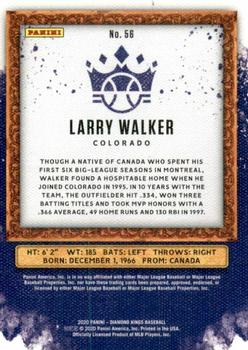2020 Panini Diamond Kings - Framed Gray #56 Larry Walker Back