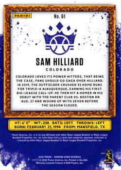 2020 Panini Diamond Kings - Framed Gray #61 Sam Hilliard Back