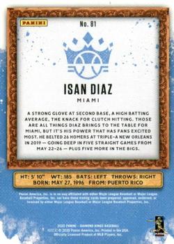 2020 Panini Diamond Kings - Framed Gray #81 Isan Diaz Back