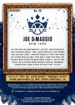 2020 Panini Diamond Kings - Framed Red #20 Joe DiMaggio Back