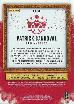 2020 Panini Diamond Kings - Framed Red #60 Patrick Sandoval Back