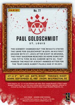 2020 Panini Diamond Kings - Framed Red #77 Paul Goldschmidt Back