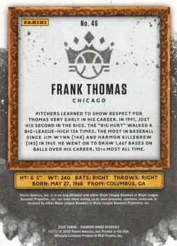 2020 Panini Diamond Kings - Framed Wood FOTL #46 Frank Thomas Back