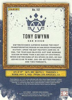 2020 Panini Diamond Kings - Framed Wood FOTL #112 Tony Gwynn Back
