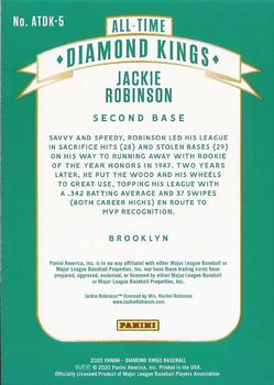2020 Panini Diamond Kings - All-Time Diamond Kings Framed Plum #ATDK-5 Jackie Robinson Back