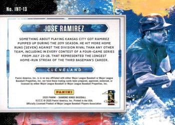2020 Panini Diamond Kings - In The Zone #INT-13 Jose Ramirez Back