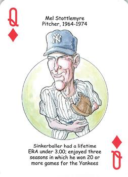 2008 Hero Decks New York Yankees Baseball Heroes Playing Cards (4th Edition) #Q♦ Mel Stottlemyre Front