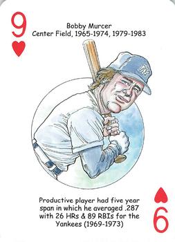 2008 Hero Decks New York Yankees Baseball Heroes Playing Cards (4th Edition) #9♥ Bobby Murcer Front
