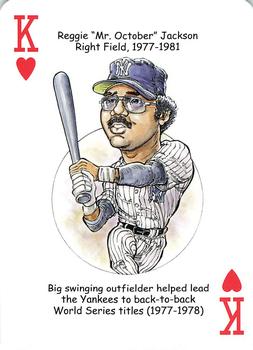 2008 Hero Decks New York Yankees Baseball Heroes Playing Cards (4th Edition) #K♥ Reggie 