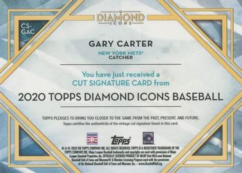 2020 Topps Diamond Icons - Cut Signatures #CS-GAC Gary Carter Back