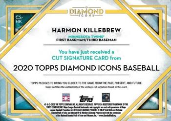 2020 Topps Diamond Icons - Cut Signatures #CS-HK Harmon Killebrew Back